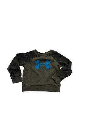 Under Armour Boys 18M Olive Green Crewneck Sweatshirt Logo